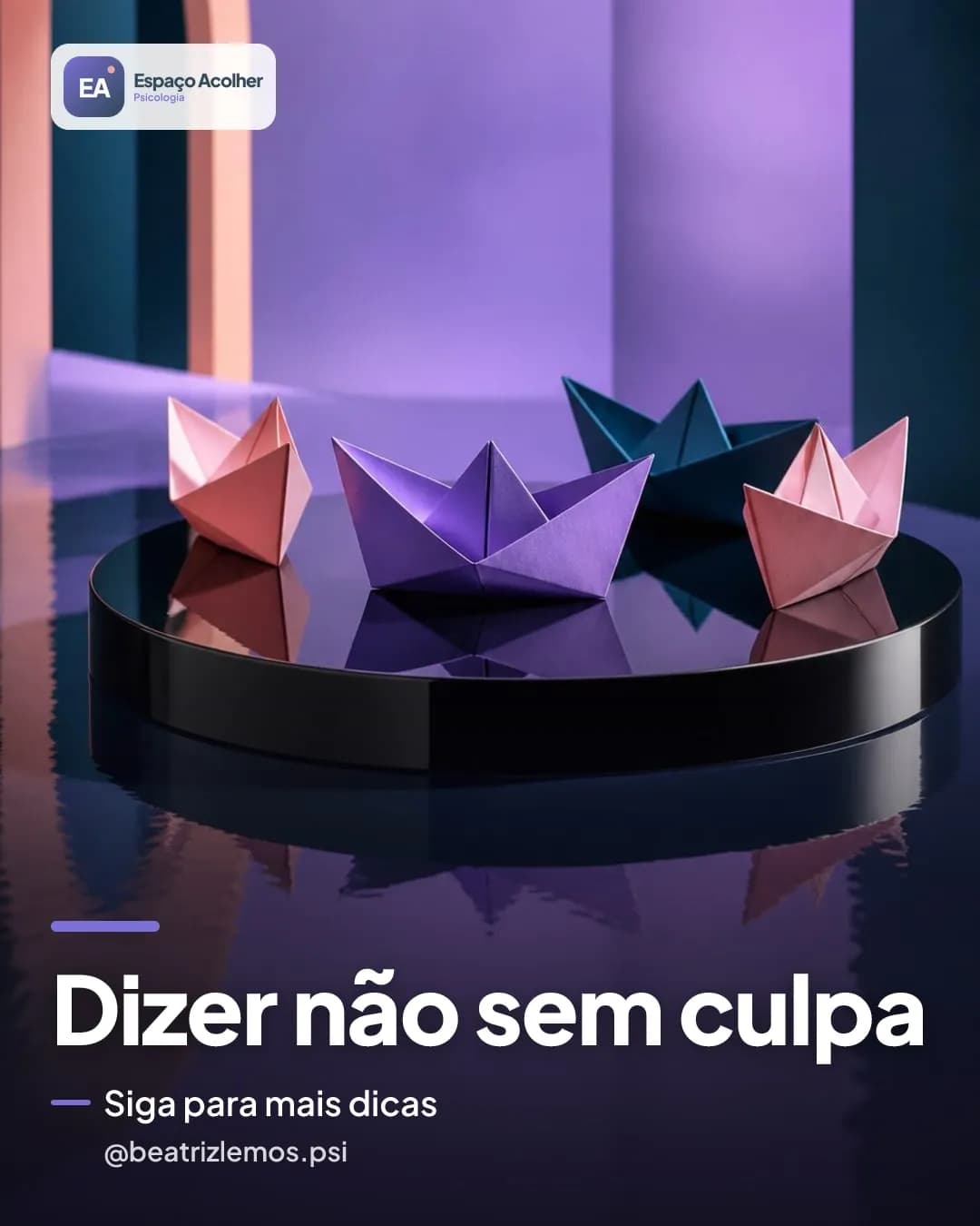 Arte de Instagram criada pelo Postaro para @beatrizlemos.psi: Dizer não sem culpa