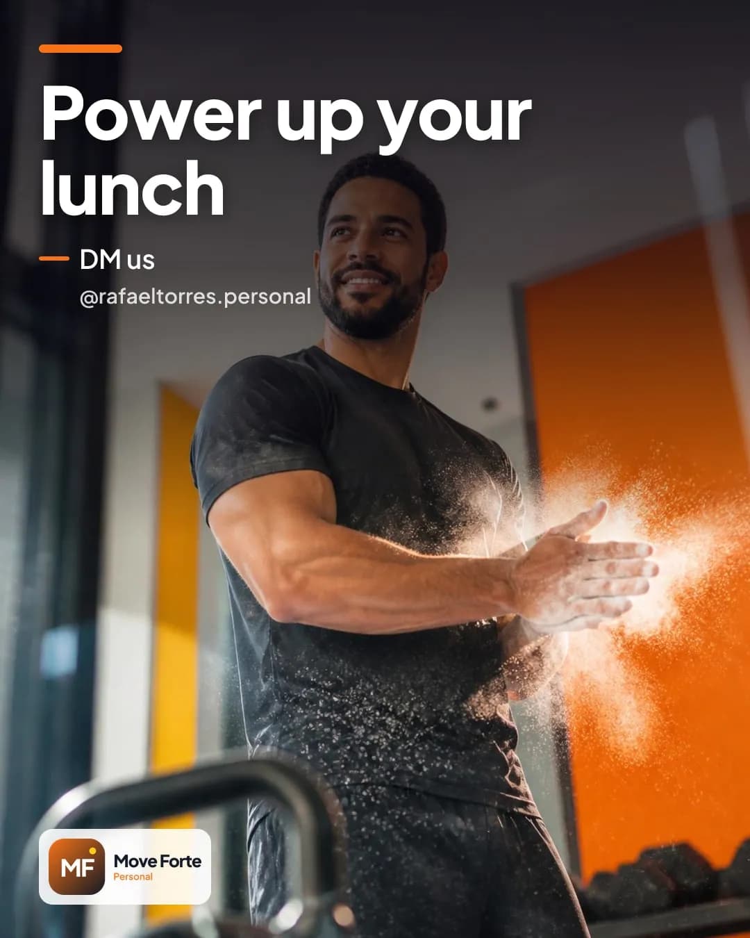 Instagram design created by Postaro for @rafaeltorres.personal: Power up your lunch